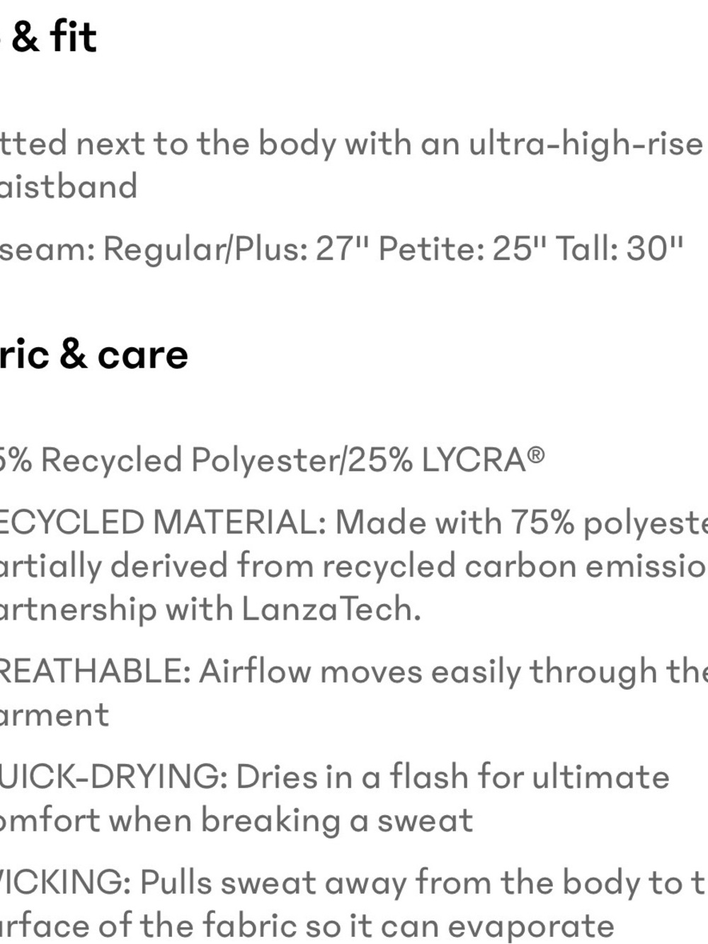Athleta Elation Ultra High Rise Rib Legging - Picture 5 of 9